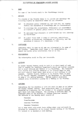 1971 Strathbungo Society First Constitution