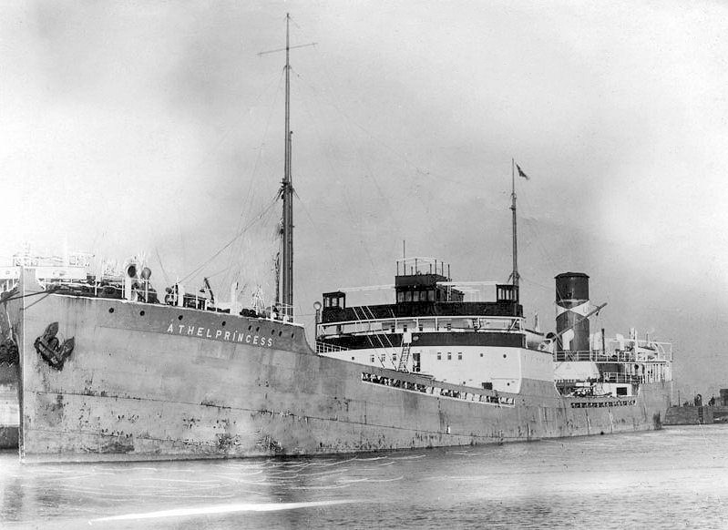 Large steamship for carrying mollasses
