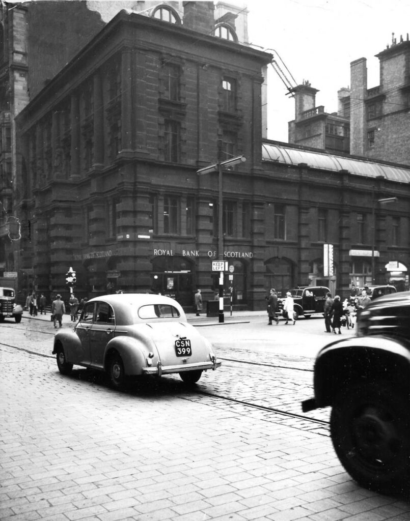 Street scene with Corn Exchange, a rather dull and dirty late Victorian edifice