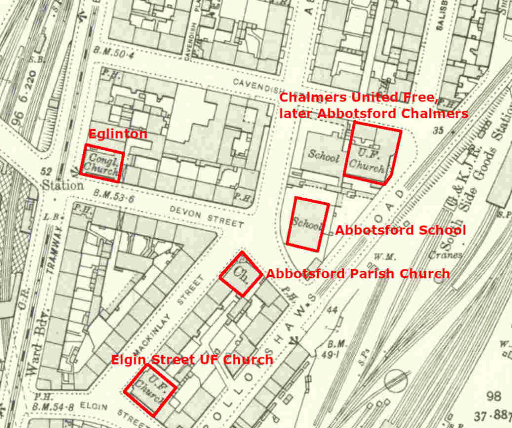 Map of Devon Street area
