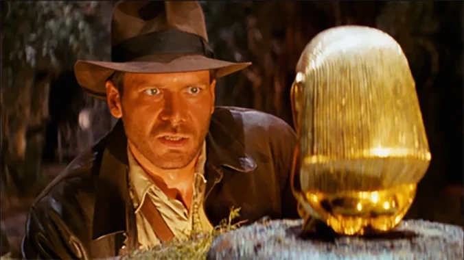 Indiana Jones prepares to snatch a priceless artefact