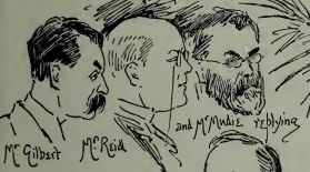 Cartoon of three heads, part of a larger image